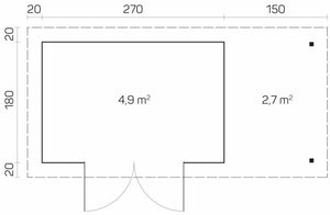 GLORIA-A+ 2.9x2.0m Log Cabin - Northern Log Cabins