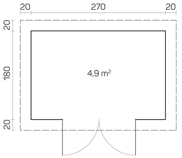 GLORIA-A 2.9x2.0 Log Cabin