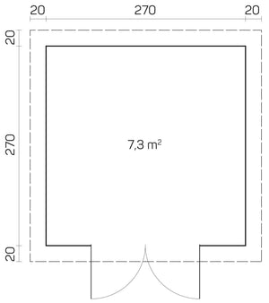 GLORIA-D 2.9x2.9m Log Cabin - Northern Log Cabins