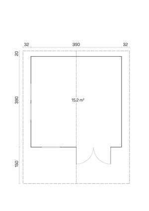 GOTEBORG-A 4.1x4.1m Log Cabin - Northern Log Cabins