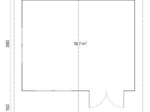 GOTEBORG-B 5.0x4.1m Log Cabin - Northern Log Cabins