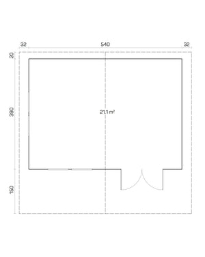 GOTEBORG-C 5.6x4.1m Log Cabin - Northern Log Cabins