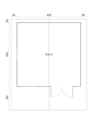 GOTLAND-A 4.4x4.4m Log Cabin - Northern Log Cabins