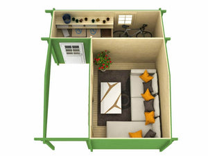 HELSINKI 5.3x4.5m Log Cabin - Northern Log Cabins