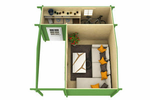 HELSINKI 5.3x4.5m Log Cabin - Northern Log Cabins