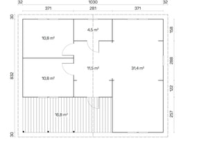 KRISTINA 10.5x8.5m Log Cabin - Lodge Log Cabin - Northern Log Cabins