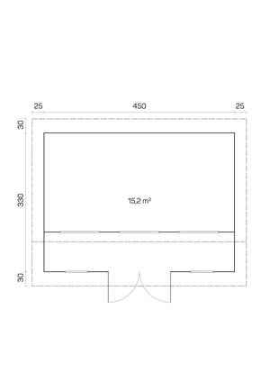 LANGEOOG-B 4.7x3.5m Log Cabin - - Northern Log Cabins