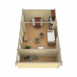 LEON-A 7.3x3.0m Log Cabin - - Northern Log Cabins