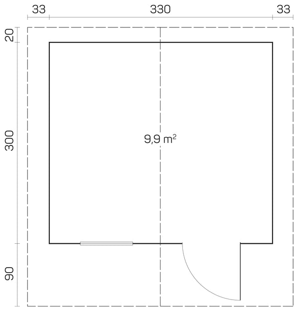 LUGO 3.5x3.2m Log Cabin