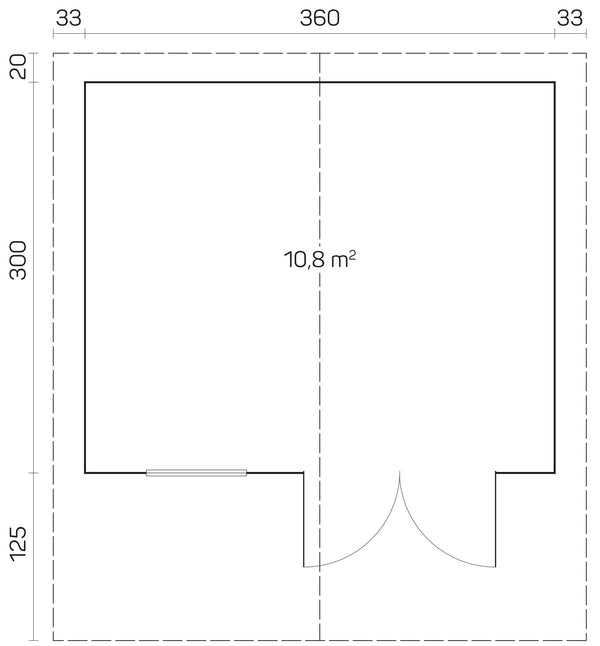 MARI-A 3.8x3.2m Log Cabin