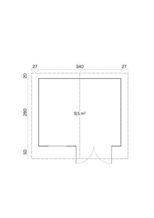 MATTI 3.6x3.0m Log Cabin - - Northern Log Cabins