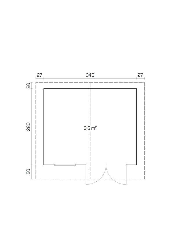 MATTI 3.6x3.0m Log Cabin