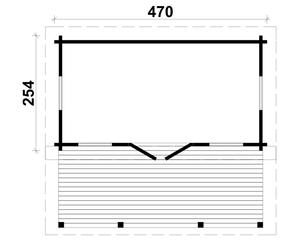 MODERNI 4.7x2.6m Log Cabin - - Northern Log Cabins