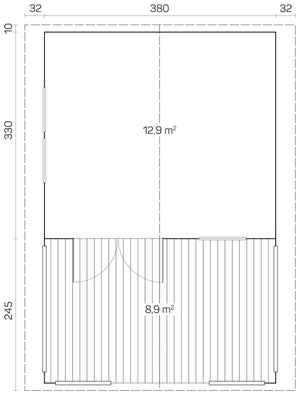 MONTANA 4.0x6.0m Log Cabin - - Northern Log Cabins