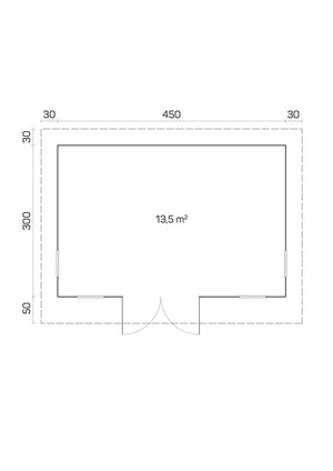 OKLAHOMA 4.7x3.2m Log Cabin - - Northern Log Cabins