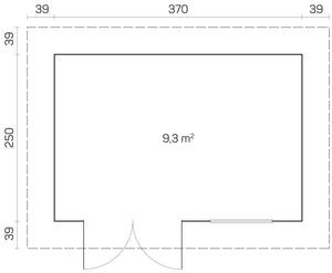 ORIENTAL-3 3.8x2.6m Log Cabin - - Northern Log Cabins