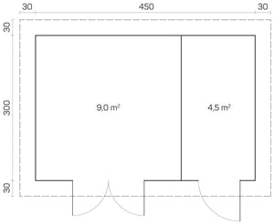 ORIENTAL-4 4.7x3.2m Log Cabin - - Northern Log Cabins