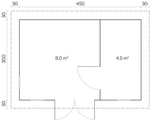 ORIENTAL-5 4.7x3.2m Log Cabin - - Northern Log Cabins