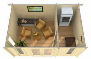 ORIENTAL-5 4.7x3.2m Log Cabin - - Northern Log Cabins