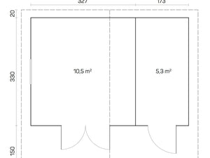 PEDRO-D 5.0x3.5m Log Cabin - - Northern Log Cabins