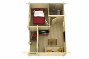 SALAMANCA 6.0x4.2m Log Cabin - Lodge Log Cabin - Northern Log Cabins