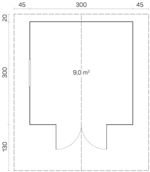 SANDRA-B 3.2x3.2m Log Cabin - - Northern Log Cabins