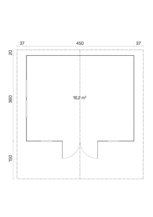 SAUERLAND-A 4.7x3.8m Log Cabin - - Northern Log Cabins