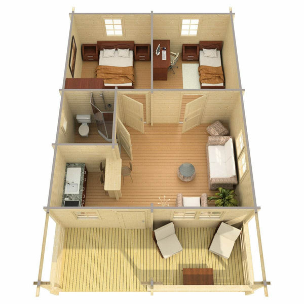 TOLEDO-A 6.0x6.5mLog Cabin
