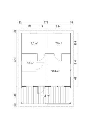TOLEDO-A 6.0x6.5mLog Cabin - - Northern Log Cabins
