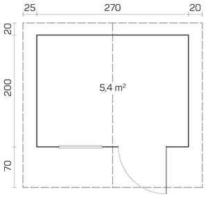 TRONDHEIM 2.9x2.2m Log Cabin - - Northern Log Cabins