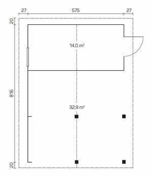 GARAGE VAASA 8.4x6.0m Log Cabin - Northern Log Cabins