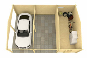 GARAGE VAASA 8.4x6.0m Log Cabin - Northern Log Cabins