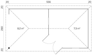 VENEZIA 5.8x3.0m Log Cabin - - Northern Log Cabins