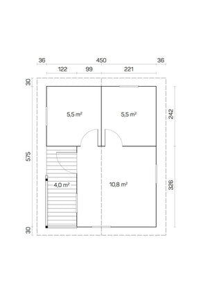 VERONA 6.0x4.7m Log Cabin - Lodge Log Cabin - Northern Log Cabins
