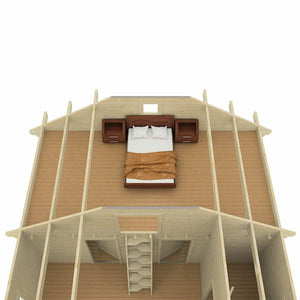 EUROPA 6.4x9.4m Log Cabin - Northern Log Cabins