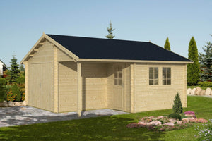 GARAGE OULU 5.2x5.7m Log Cabin - Northern Log Cabins