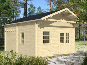 GOTLAND-G 4.4x6.0m Log Cabin