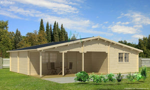 KRISTINA 10.5x8.5m Log Cabin - Lodge Log Cabin - Northern Log Cabins