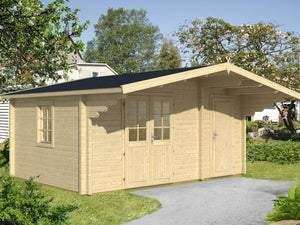 PEDRO-D 5.0x3.5m Log Cabin - - Northern Log Cabins