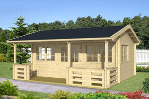 RICHARD 5.8x5.4m Log Cabin - - Northern Log Cabins