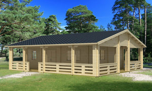 RIOPAS 10.0x8.9m Log Cabin - Lodge Log Cabin - Northern Log Cabins