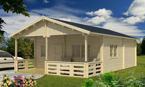 TOLEDO-D 6.0x7.5m Log Cabin - - Northern Log Cabins