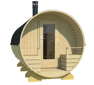 KEMI Barrel Sauna 2.1x4.0m - Northern Log Cabins