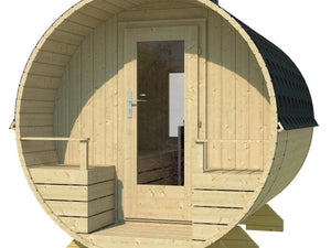 KERAVA Barrel Sauna 2.1x2.7m - Northern Log Cabins