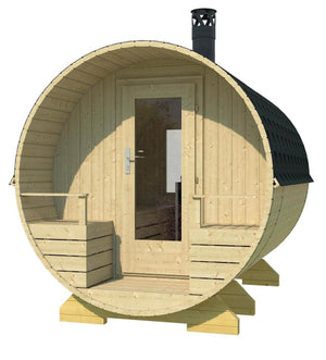 KERAVA Barrel Sauna 2.1x2.7m - Northern Log Cabins