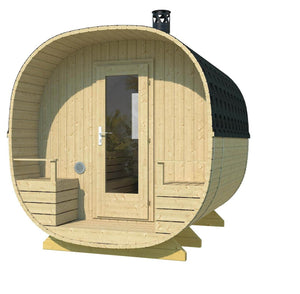NOKIA Barrel Sauna 2.4x2.7m - - Northern Log Cabins