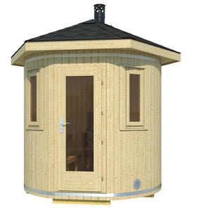 TORNIO Barrel Sauna 2.4x2.4m - - Northern Log Cabins