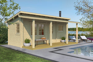 MODERNI PIHASAUNA 26 Sauna 6.2x2.8m - - Northern Log Cabins